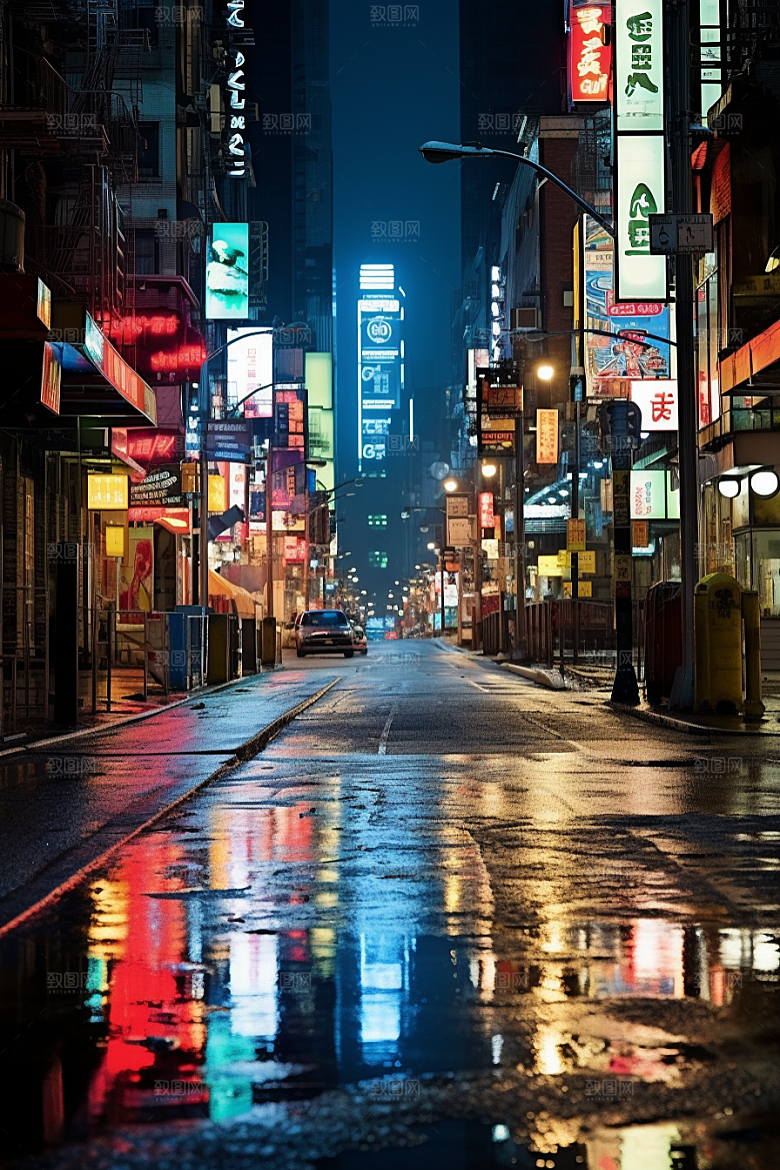 城市街景街道超现实素材