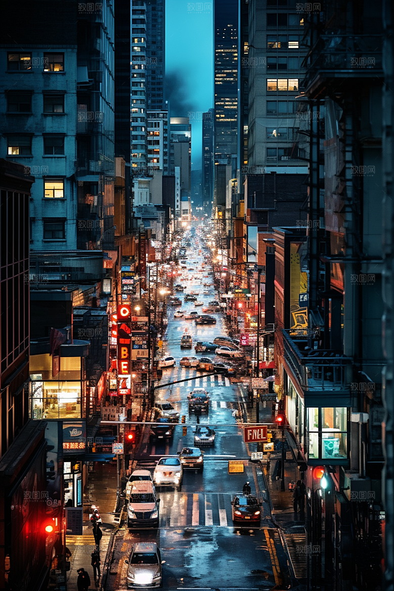 城市街景街市赛博朋克素材