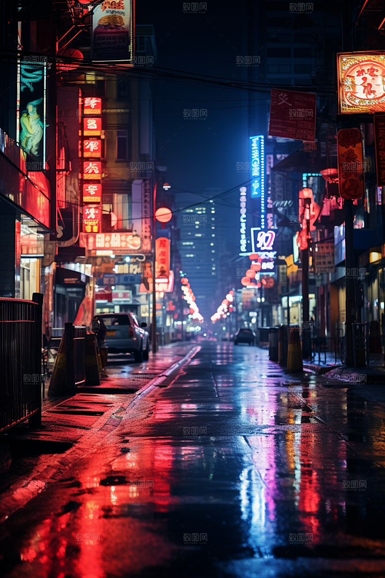 城市街景游戏原画超现实素材