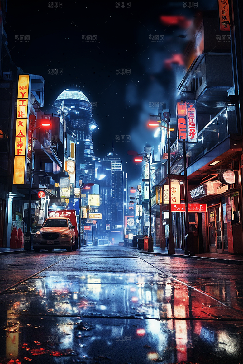 城市街景高清氛围素材