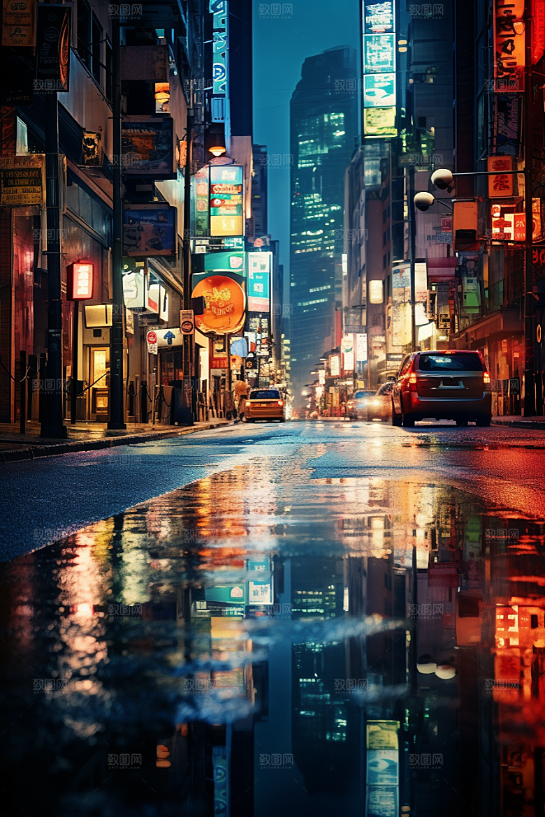 城市街景氛围都市素材