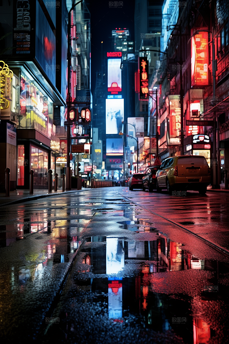 城市街景街道超现实素材