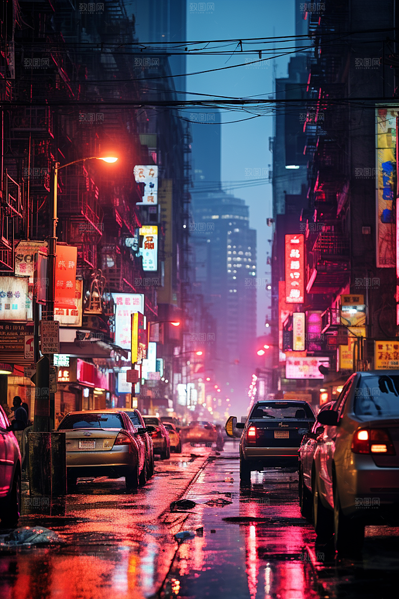 城市街景氛围都市素材