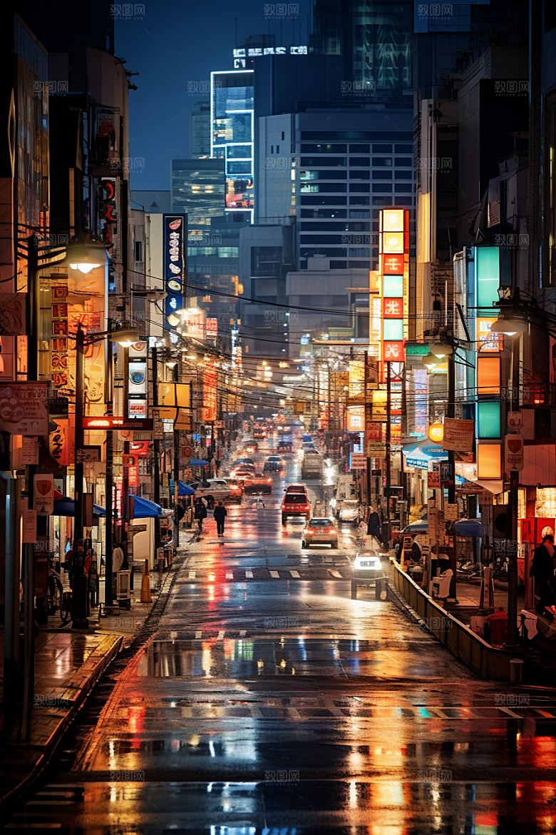 城市街景建筑赛博朋克素材