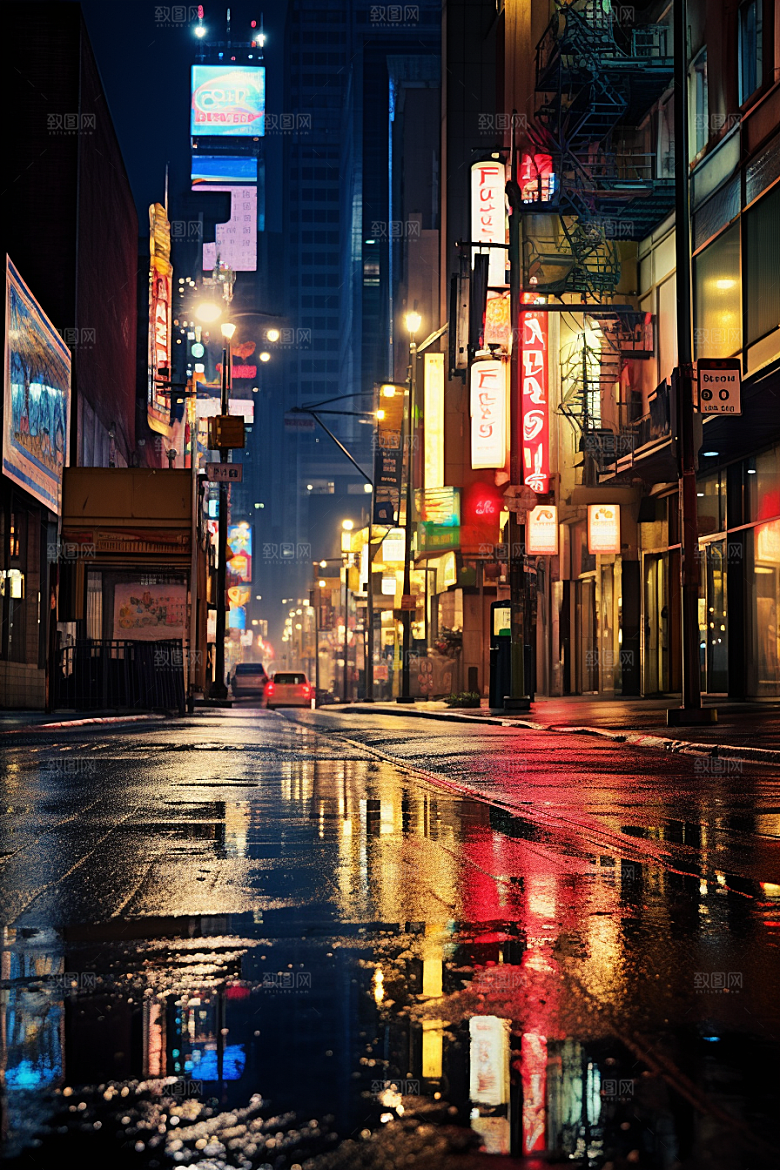 城市街景建筑超现实素材