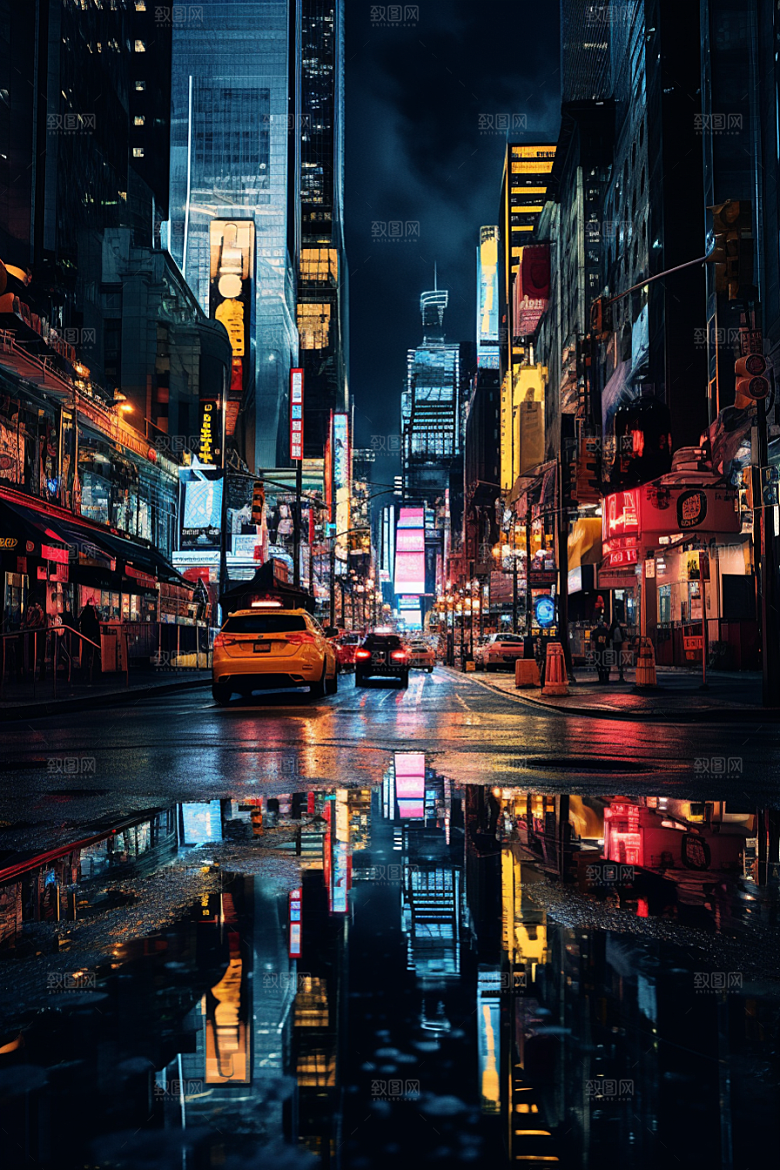 城市街景氛围建筑素材