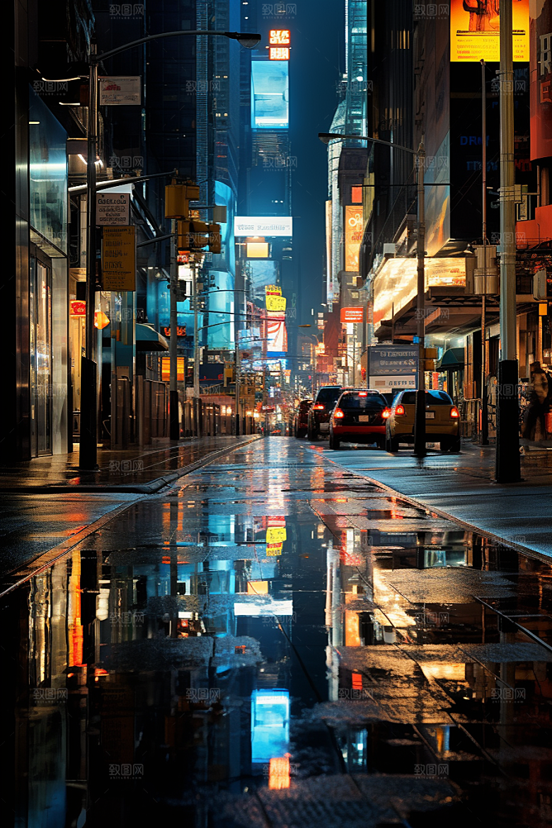 城市街景超现实街道素材