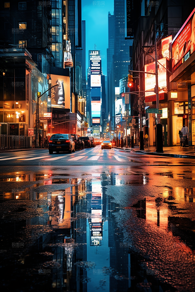 城市街景高清氛围素材