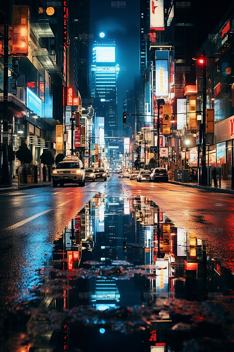 城市街景街道街市素材