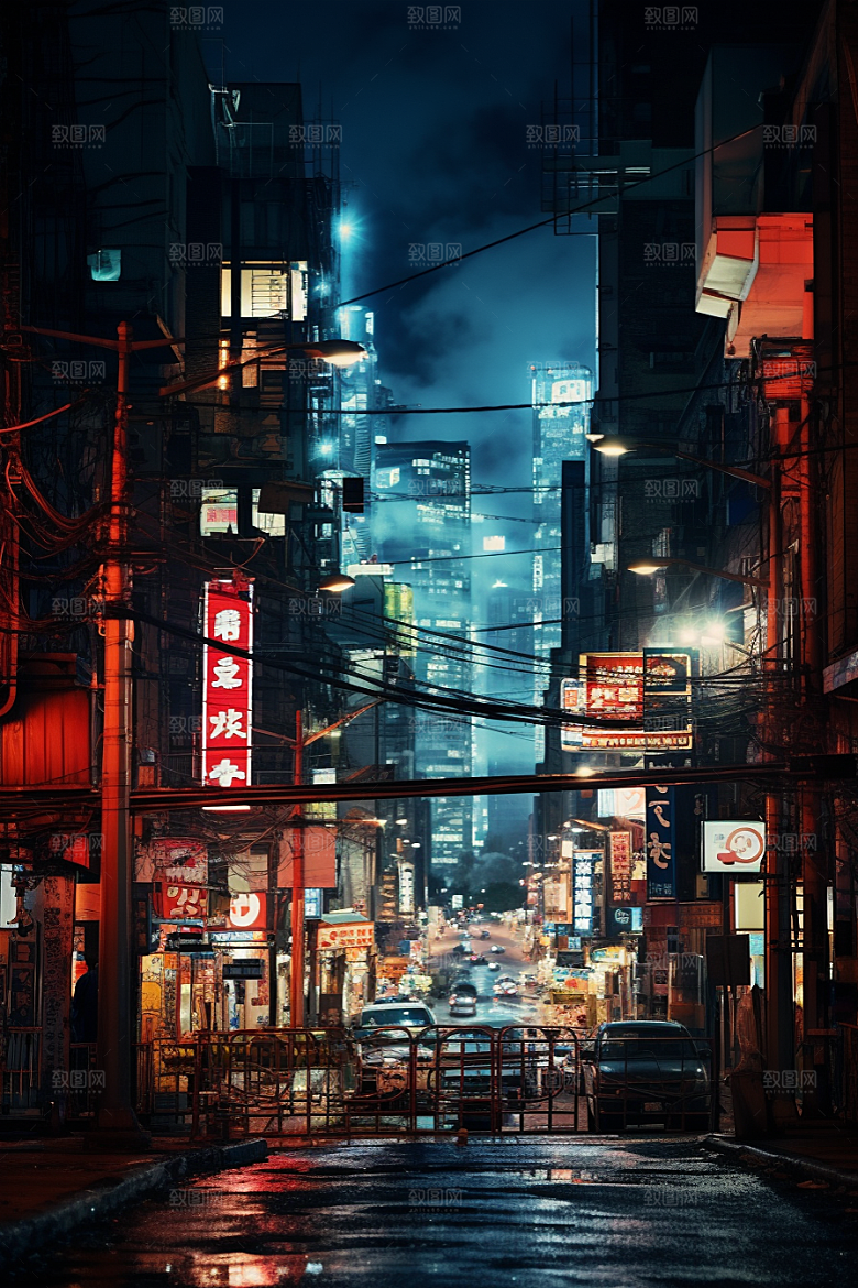 城市街景高清氛围素材