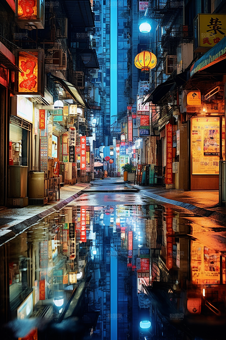 城市街景街道超现实素材