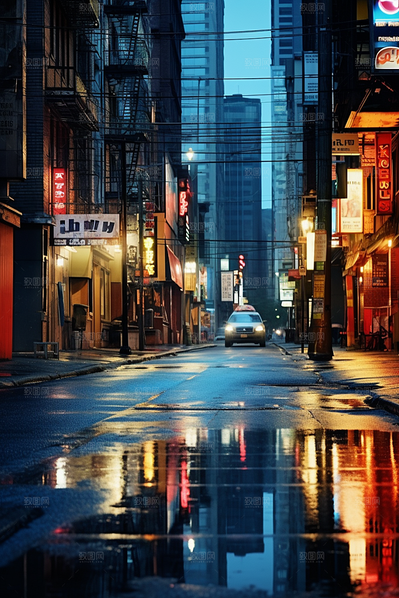城市街景街道建筑素材