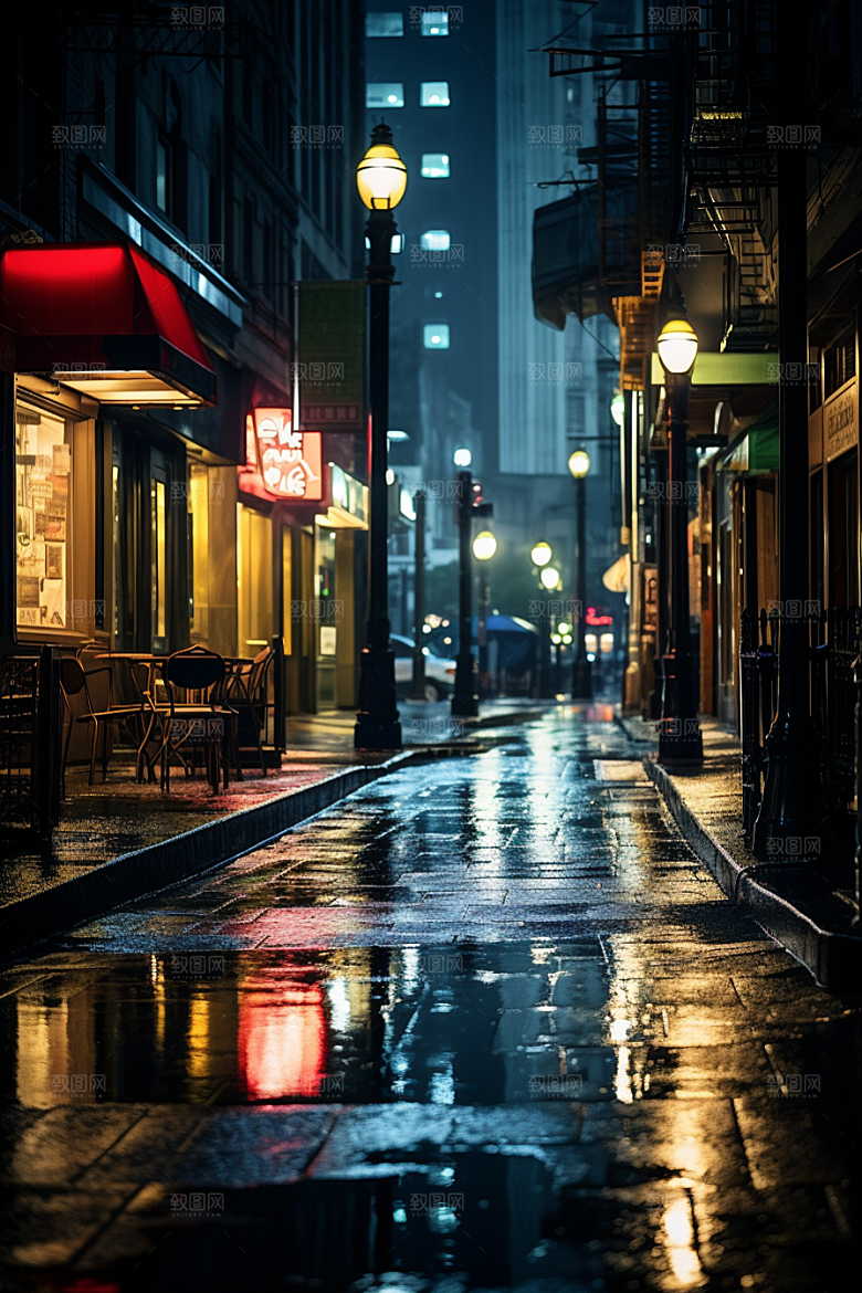 城市街景氛围超现实素材