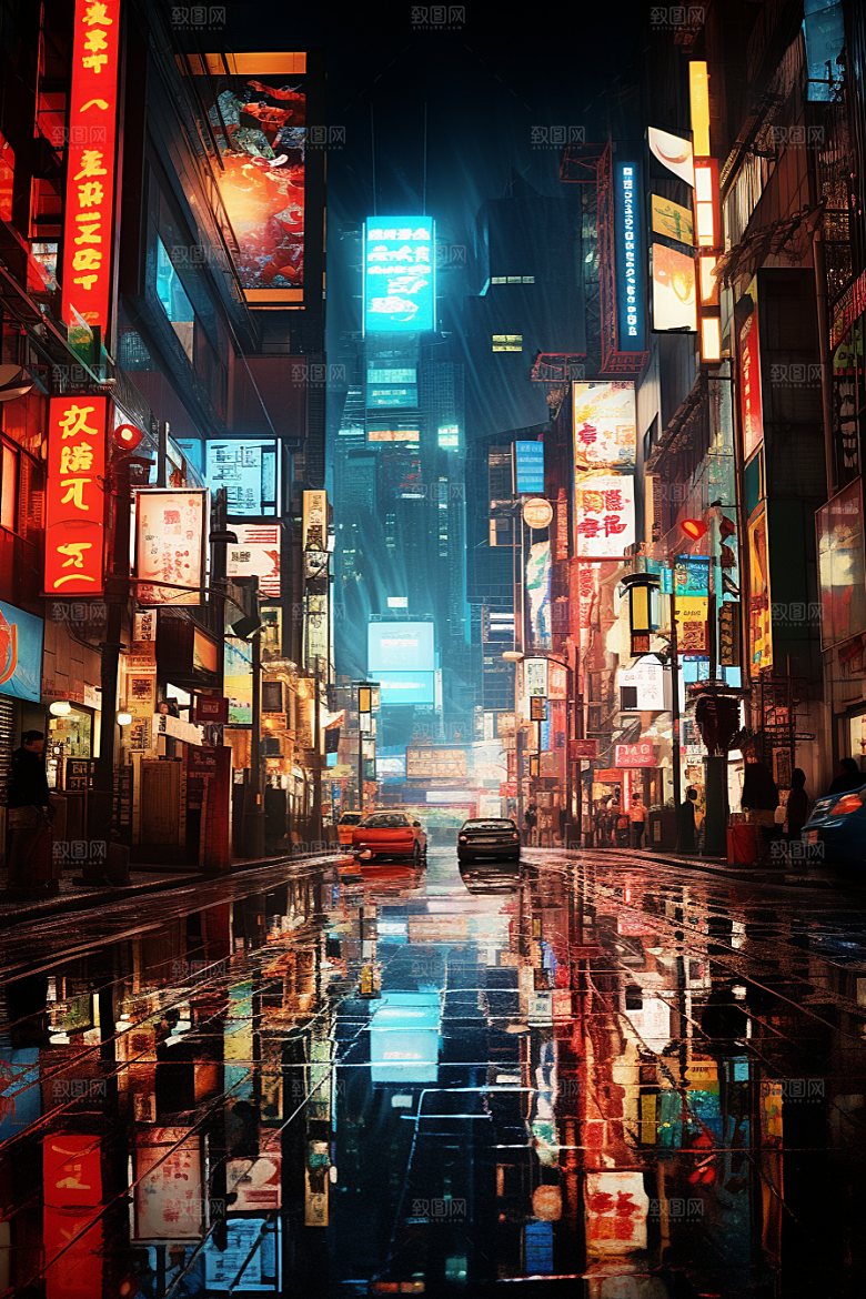 城市街景街道高清素材