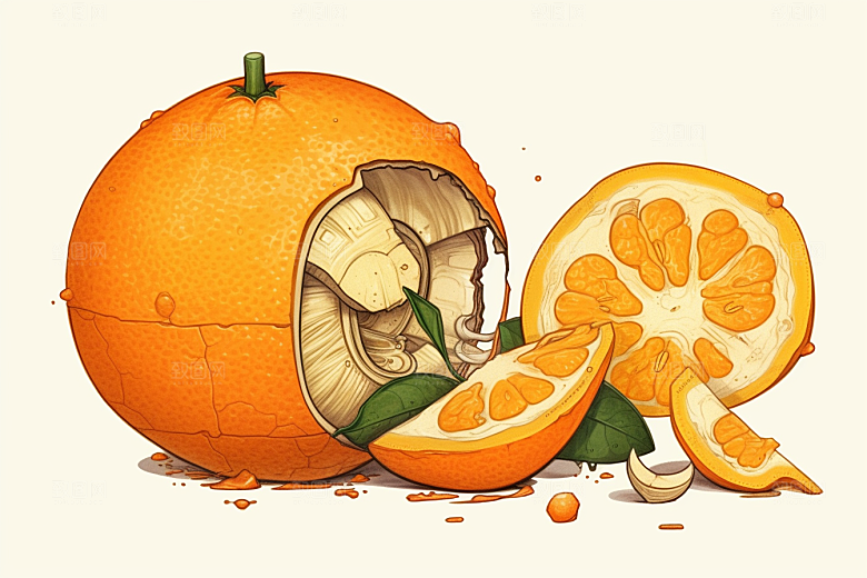 陈皮医学医疗插画