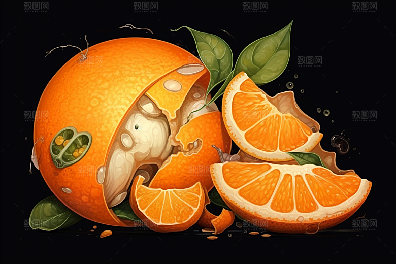 陈皮医学药方插画