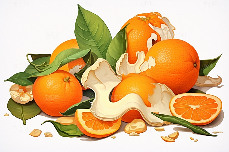 陈皮医疗中草药插画