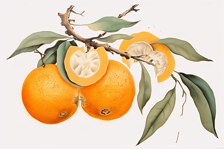 陈皮医疗中草药插画