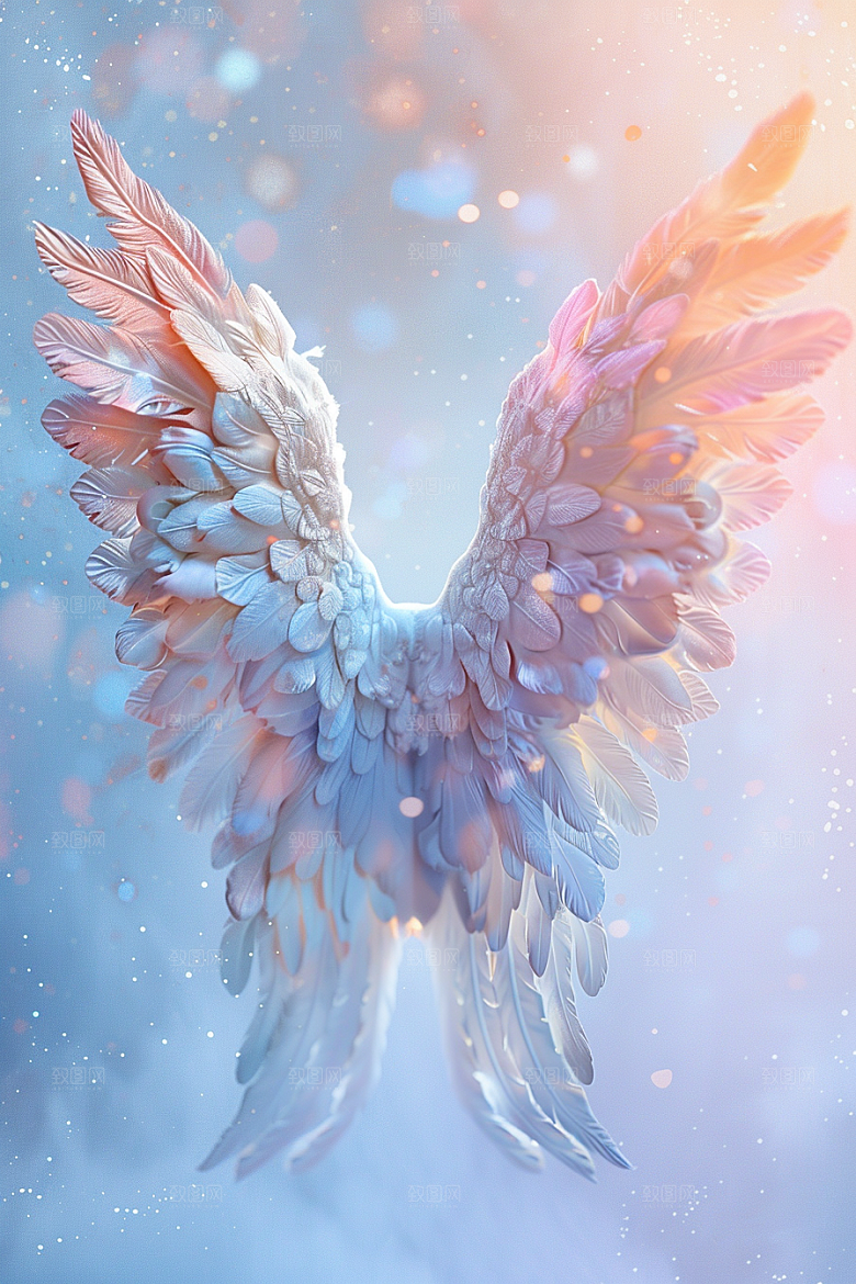 梦幻翅膀羽毛梦幻素材