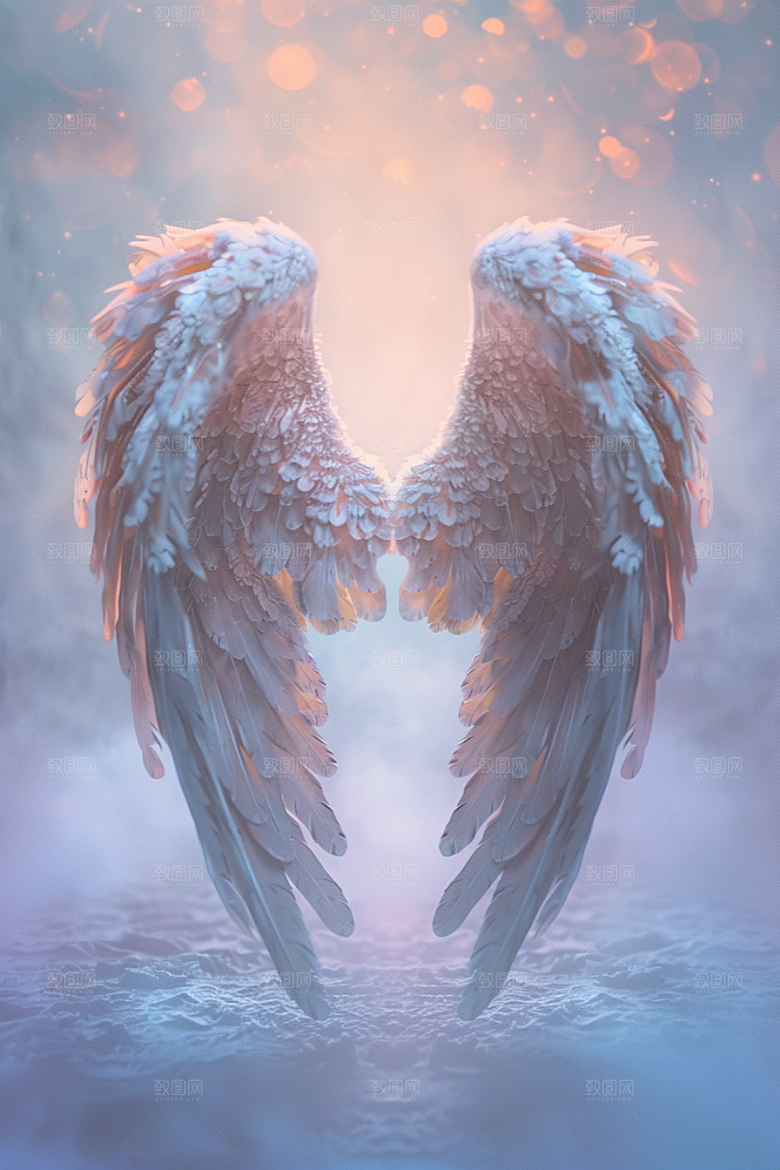 梦幻翅膀渐变唯美素材
