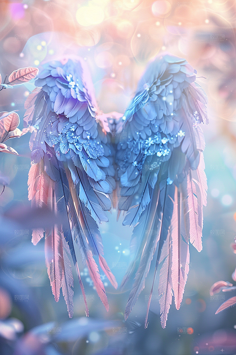 梦幻翅膀双翼唯美素材