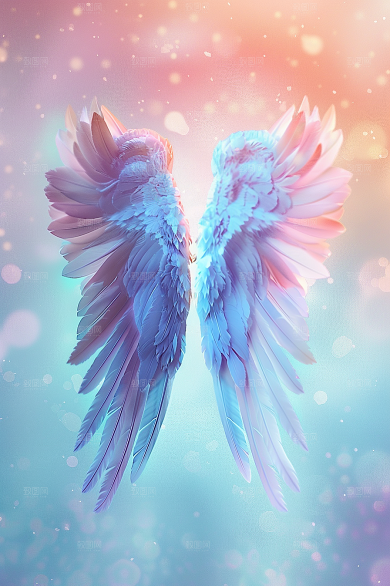 梦幻翅膀唯美梦幻素材