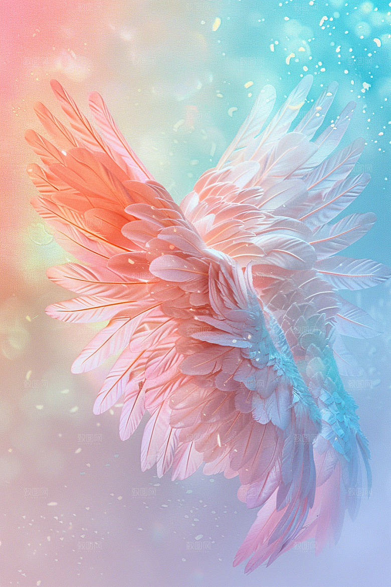 梦幻翅膀唯美羽毛素材
