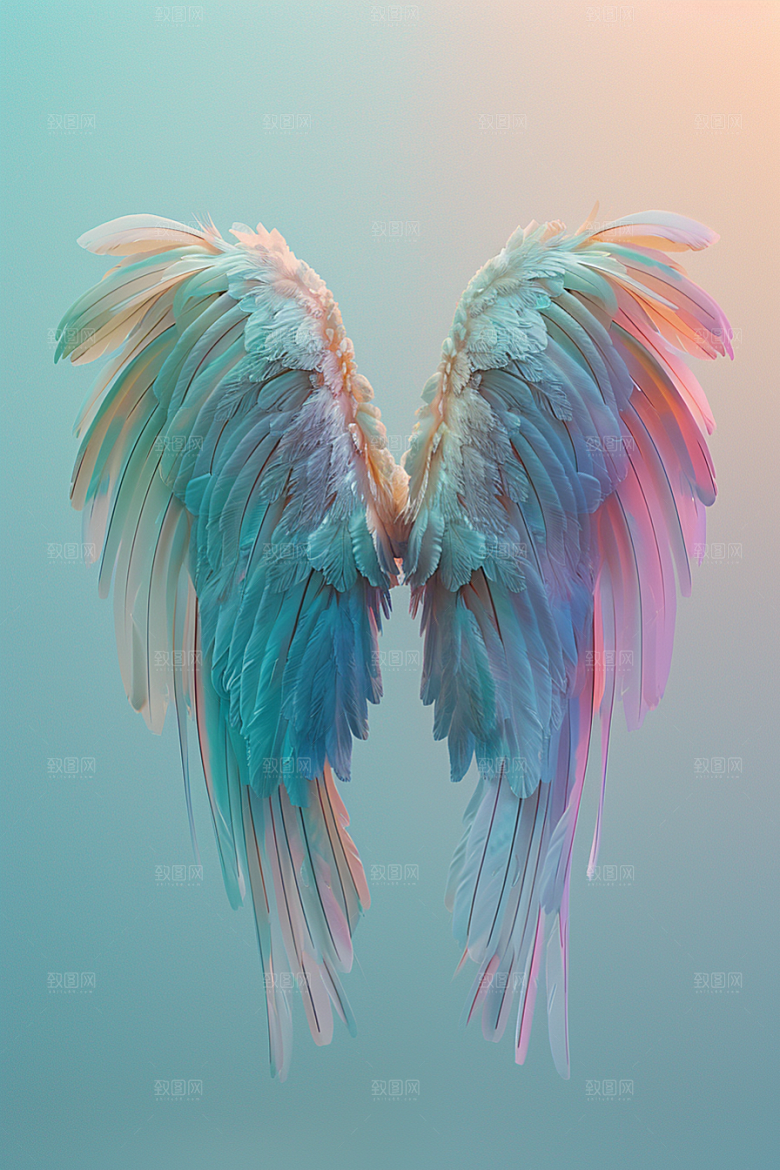 梦幻翅膀浪漫双翼素材