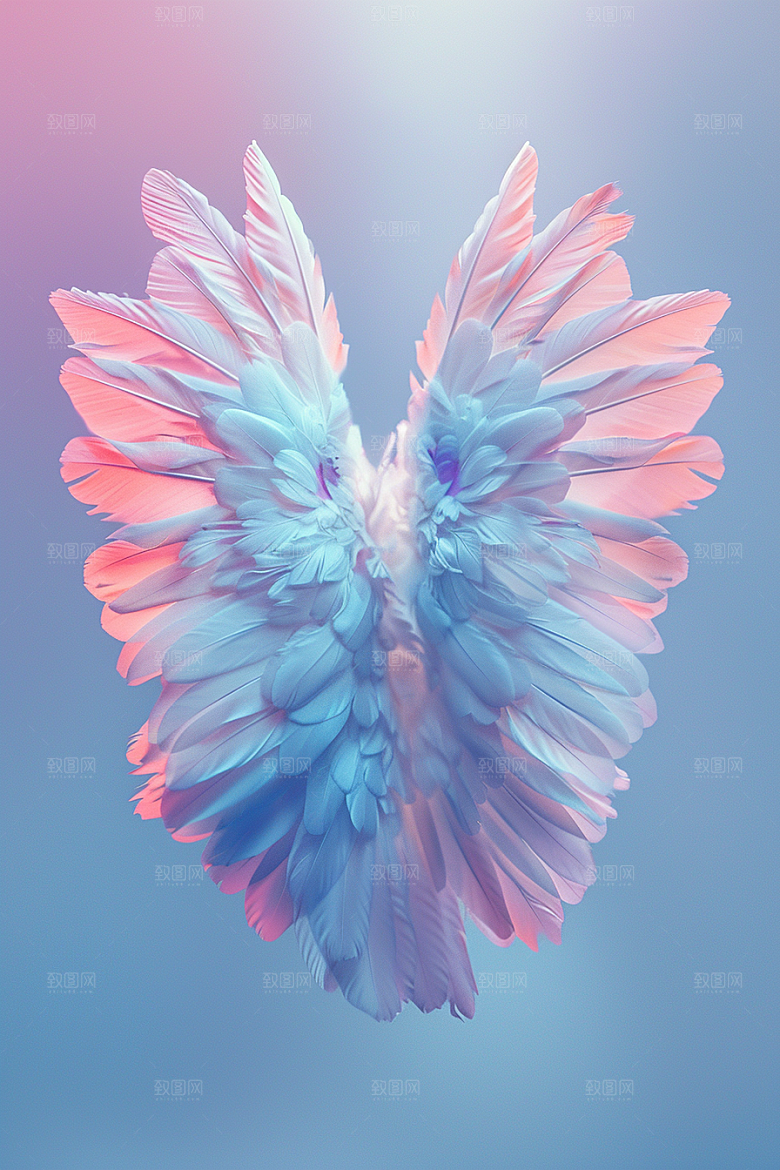 梦幻翅膀双翼浪漫素材
