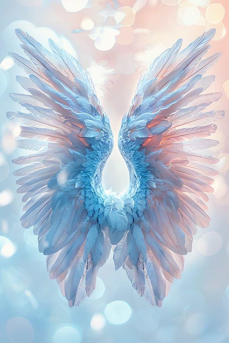 梦幻翅膀渐变唯美素材