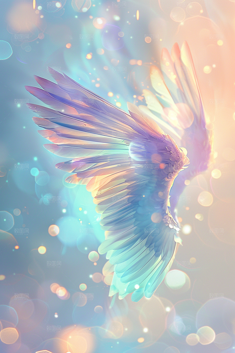 梦幻翅膀梦幻浪漫素材