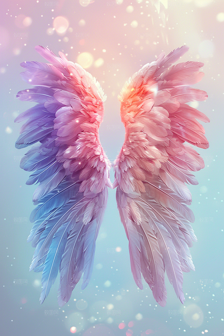 梦幻翅膀飞翔梦幻素材
