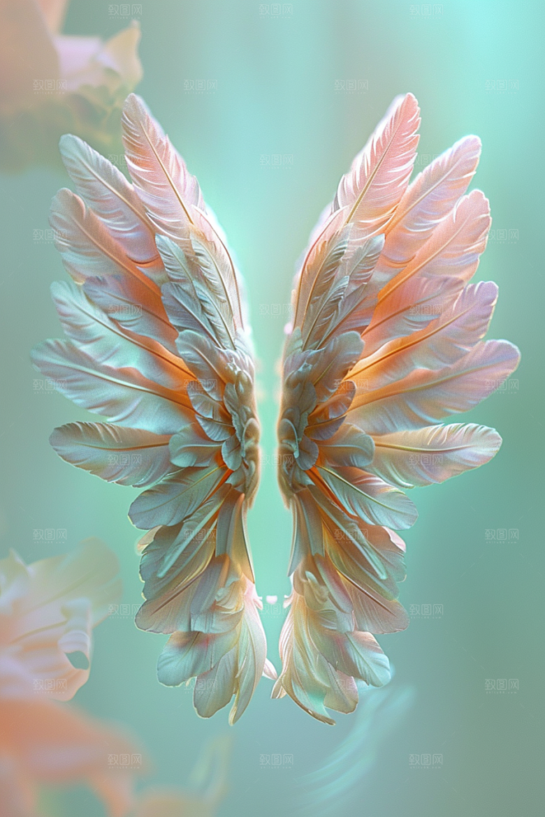 梦幻翅膀高清渐变素材