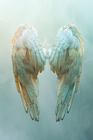 梦幻翅膀天使浪漫素材
