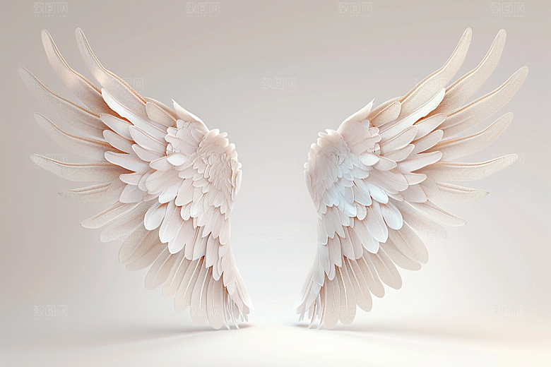 梦幻翅膀渐变梦幻素材