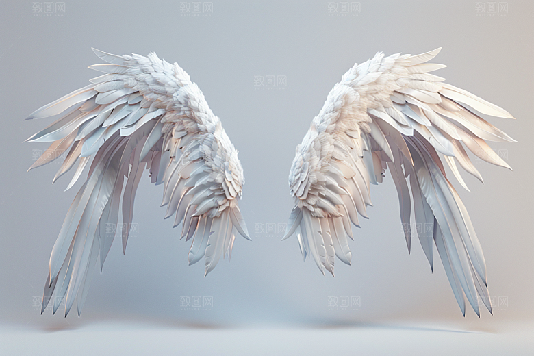 梦幻翅膀唯美渐变素材