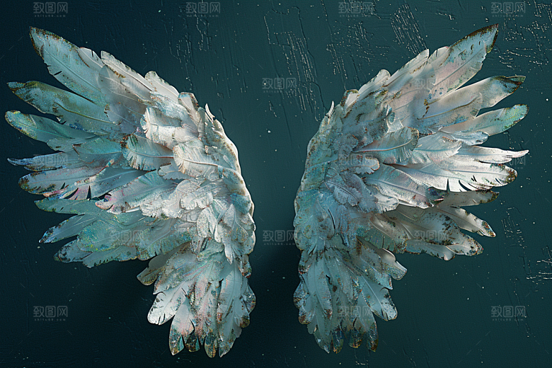 梦幻翅膀梦幻渐变素材