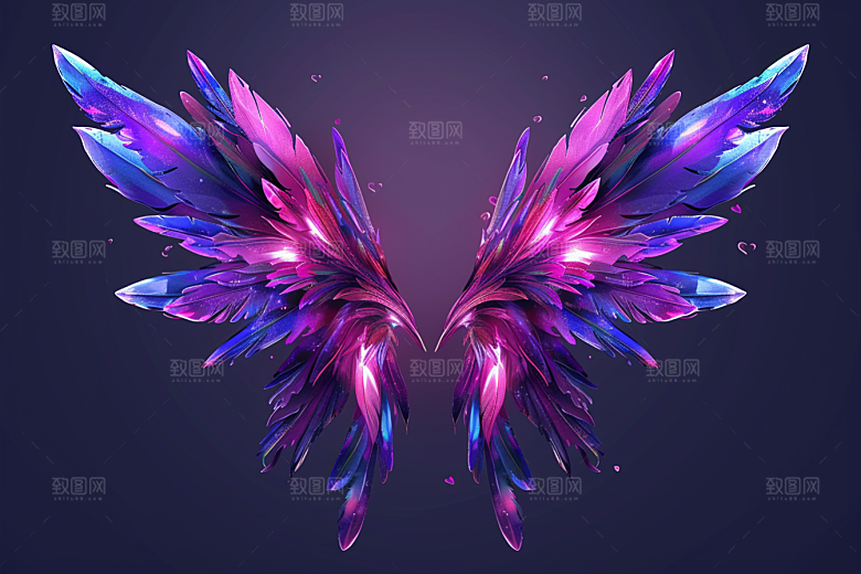 梦幻翅膀天使双翼素材