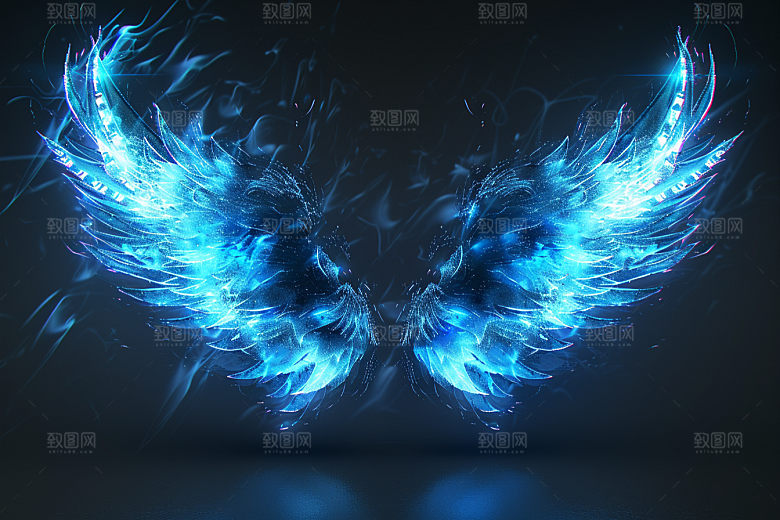 梦幻翅膀羽毛双翼素材