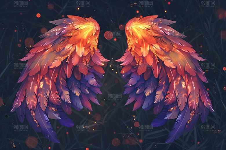 梦幻翅膀浪漫梦幻素材