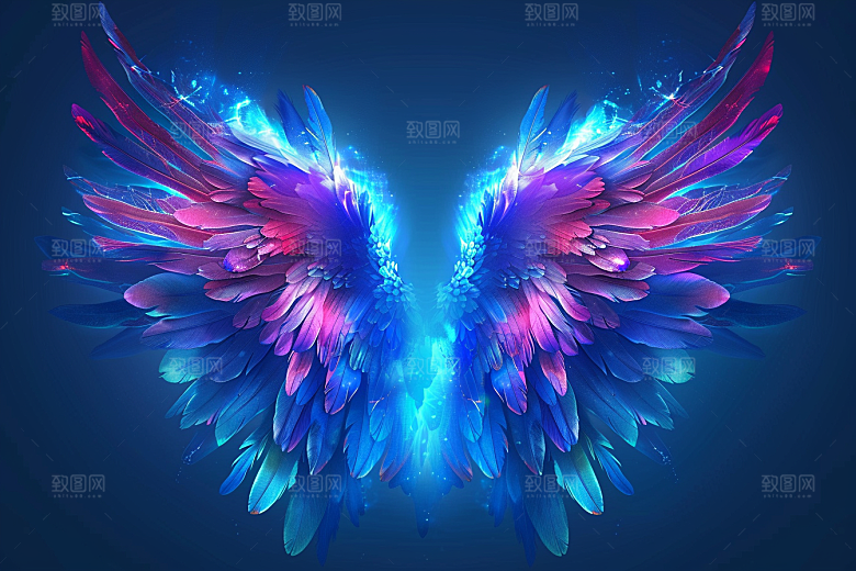 梦幻翅膀天堂唯美素材
