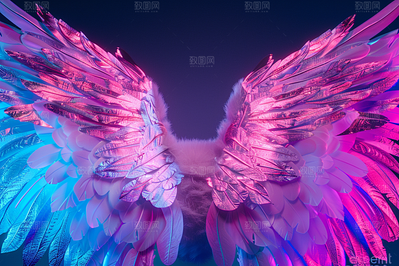 梦幻翅膀浪漫双翼素材