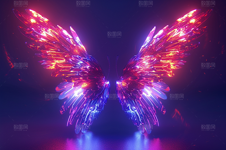 梦幻翅膀浪漫高清素材