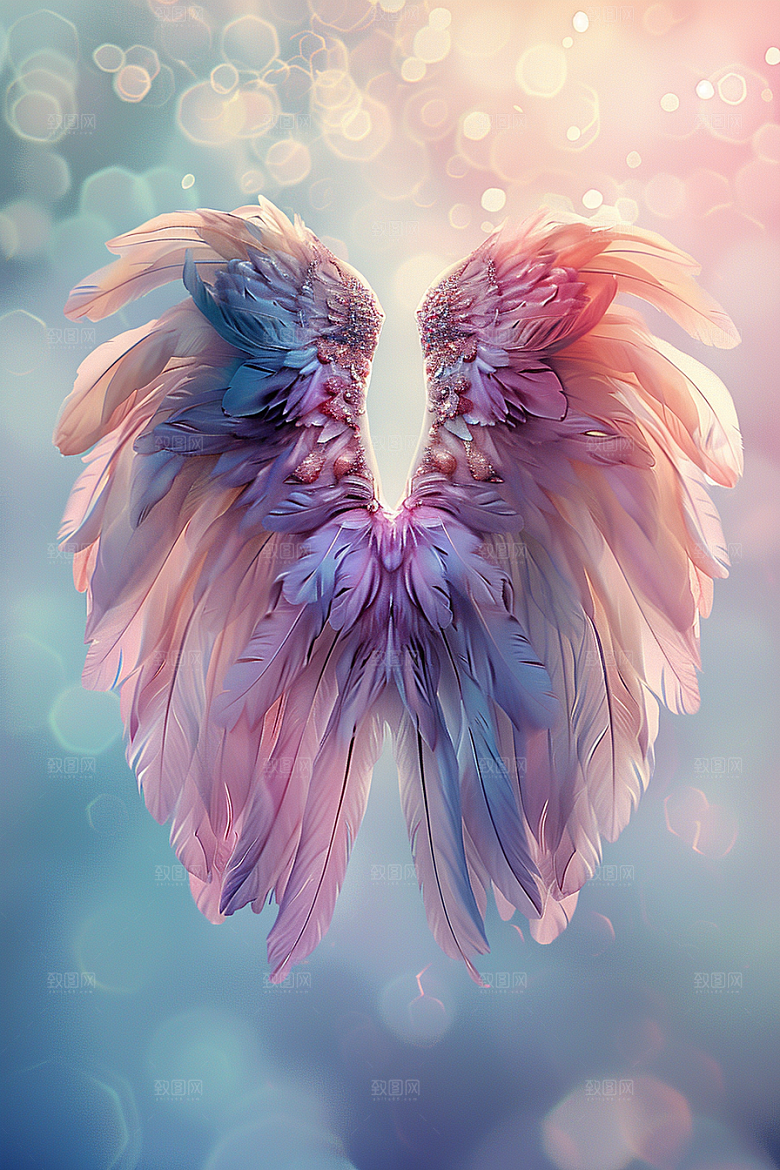 梦幻翅膀唯美梦幻素材