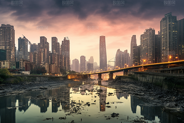 重庆城市大气3D立体视觉场景