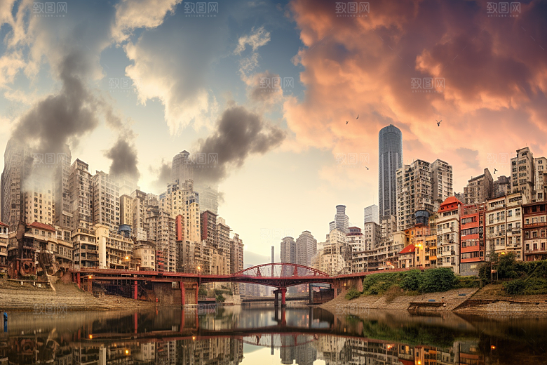 重庆城市大气风光视觉场景