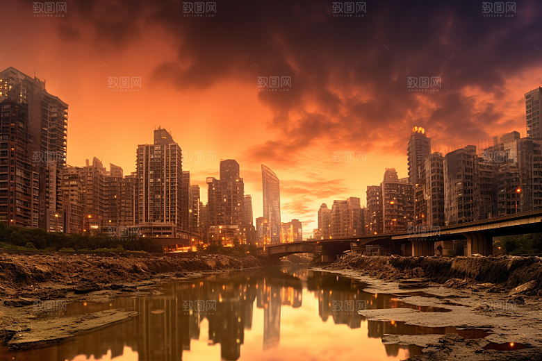 重庆城市建筑大气视觉场景