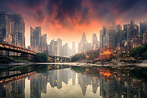 重庆城市山城大气视觉场景