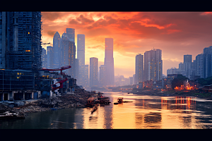 重庆城市3D立体风光视觉场景