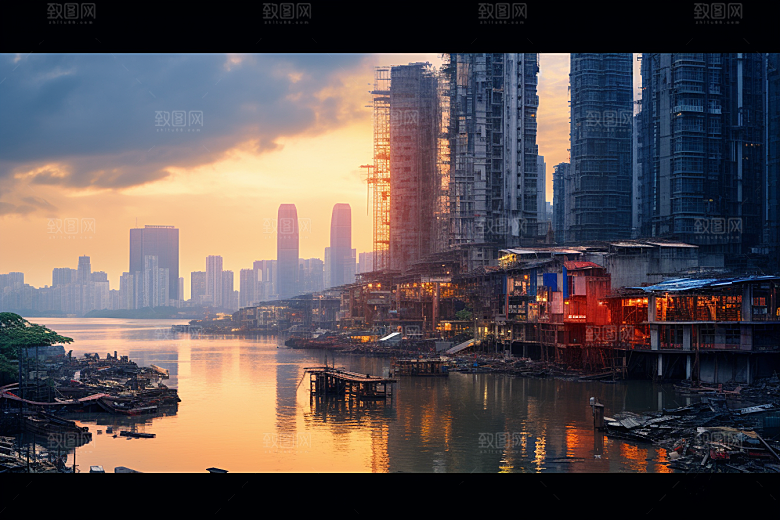 重庆城市建筑大气视觉场景